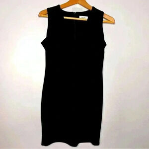 90’s Minimalist Calvin Klein Little Black Sheath Dress